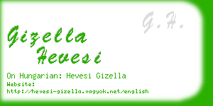 gizella hevesi business card